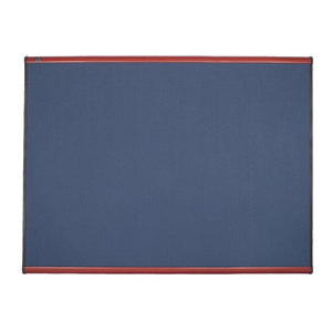 Quartet Mahogany Framed Office Noticeboard - Blue - 90 x 120cm