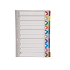 Rexel A4 Coloured Tab Index Cards - 1 to 10