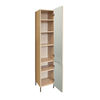 Roca Nexo Tall Bathroom Cabinet - Oak/Aluminium