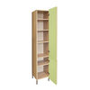 Roca Nexo Tall Bathroom Cabinet - Oak/Green