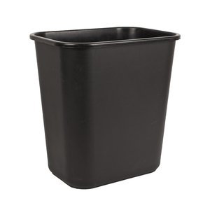 Rubbermaid Rectangular Waste Bin Black 26LTR Office