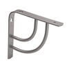 Spur Curved Shelf Bracket - 150 x 150mm - Silver