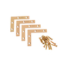 Stanley Flat Corner Braces/Brackets - Satin Brass - 50mm 2"