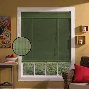 Swish Bamboo Roll Up Blind - Emerald - 180 x 160cm