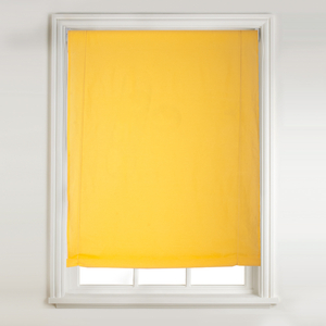 Swish Plain Window Fabric Roll Up Blind - Yellow - 90 x 175cm