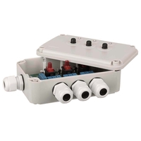 Weatherproof Outdoor 3 Switch Power Controller Box - IP66 - Grey