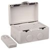 Weatherproof Outdoor Double Plug Socket & Remote Control - Grey - 13A