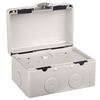 Weatherproof Outdoor Double Switched Plug Socket - Grey - 13A