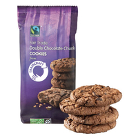 Traidcraft Double Chocolate Chunk Fair Trade Cookies (200g) Case of 8