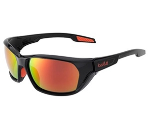 Bolle Aravis Sunglasses (Polarized TNS Fire oleo AF Lens Shiny Black Frame) (Bolle Aravis Sunglasses (Polarized TNS Fire oleo AF Lens Shiny Black Frame))