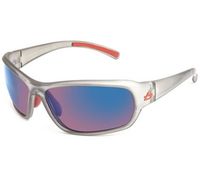 (?)Bolle Bounty Sunglasses (Rose Blue Lens Satin Crystal Grey Frame) (grey)