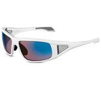 (?)Bolle Diablo Sunglasses (Rose Blue Lens Shiny White Frame) (white)