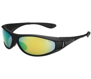 Bolle Spiral Sunglasses (Matt Black Frame Polarized Brown Emerald Lens) (Bolle Spiral Sunglasses (Matt Black Frame Polarized Brown Emerald Lens))