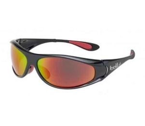 Bolle Spiral Sunglasses (Polarized TNS Fire oleo AF Lens Shiny Black/Red Frame) (Polarized TNS Fire oleo AF Lens Shiny Black/Red Frame)