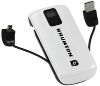 Brunton Metal 4400mAh Battery Rechargeable Power Pack (White) (White)