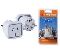 Caribee Australia to Europe Travel Adaptor (White) (White)