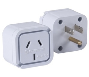 Caribee Australia to USA,  Canada and Mexico Travel Adaptor (White) (White)
