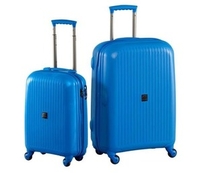 (?)Caribee Globe Spinner Twin Hard Sheel Luggage Set (Blue) (Blue)
