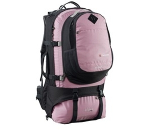 Caribee Jet Pack 65L Travel Pack (Pink/Charcoal) (Pink/Charcoal)