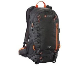 Caribee X-Trek 40L Hiking Backpack (Black/Blood Orange) (Black/Blood Orange)