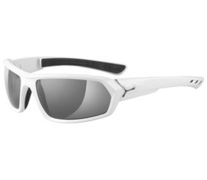 Cebe S Teem Sunglasses (Shiny White with 1500 Grey Polarised Flash Lens) (white)