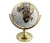 Crushed Mother of Pearl 9 inch Full Meridian Gemstone Globe (9in)
