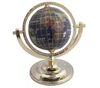 (DISC)Gemstone Lapis Blue 2 inch Full Meridian Pedestal Globe (Gold) (Gemstone Lapis Blue 2" Full Meridian Pedestal Globe)