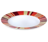 Gelert 30cm Melamine Dinner Plate (Summer Stripes) (Summer Stripes)