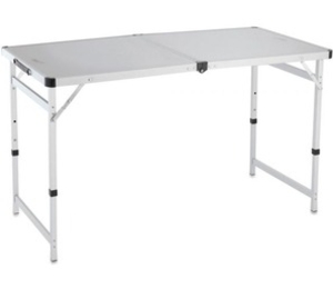 Gelert Aluminium 4 Person Table With Carry Handle (Silver) (4 Person Table Silver)