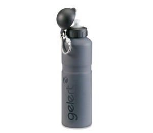 Gelert Aluminium Rubber Finish Bottle (750ml Graphite) (750ml Graphite)