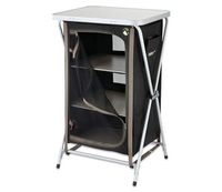 Gelert Compact 4 Shelf Cupboard (Jet Black/Stucco) (Jet Black Stucco)