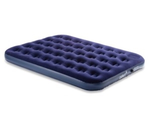 Gelert Full Double Flock Airbed Built Inflator-Navy(With Pillow) (With Pillow)