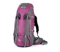 Gelert Phoenix 55+10 Litre Ladies Rucksack (Black/Magenta) (Magenta)