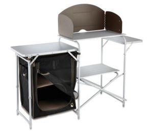 Gelert XL Aluminium Kitchen Stand & Cupboard(Jet Black/Stucco2013) (Aluminium Jet Black Stucco 2013)