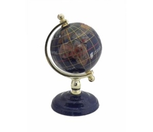 Gemstone Lapis Pedestal Globe (3 inch) (Gemstone Lapis Pedestal Globe (3 inch))