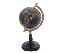 Gemstone Lapis Pedestal Globe (4 inch) (Gemstone Lapis Pedestal Globe (4 inch))