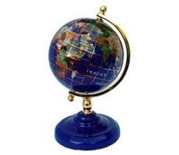 Gemstone Lapis Pedestal Globe (9 inch) (Gemstone Lapis Pedestal Globe (9 inch))