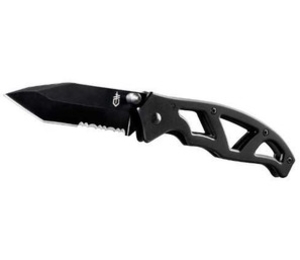 Gerber Paraframe I Tanto Clip Folding Knife with Fine Edge (Black) (Black)