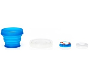 HumanGear GoCup Collapsible Travel Cup Medium 8Floz/237ML (Blue) (Blue)