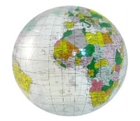 Inflatable Globe Clear Political (16 inch)