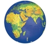 Inflatable Globe Dark Blue Topographical (16 inch)