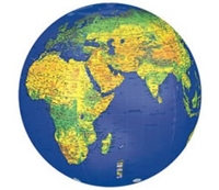 Inflatable Globe Dark Blue Topographical (27 inch)
