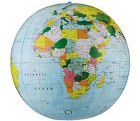 Inflatable Globe Light Blue Political (16 inch)