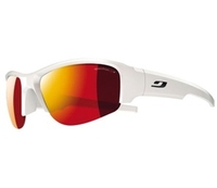 Julbo Access Junior Sunglasses (Shiny White Frame Spect 3+ Grey Flash Red Lens) (Shiny White)