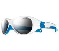 Julbo Bubble Junior Sunglasses (White/Cyan Blue Frame Spect 3+ Grey Lens) (White/Cyan Blue)