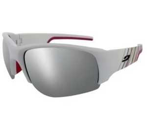 (?)Julbo Dust Outdoor Sunglasses (Spectron 3+ Grey Lens White / Fuchsia Frame) (Spectron 3+ Grey Lens White / Fuchsia Frame)