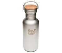 Klean Kanteen 532ml Reflect Kanteen Bottle with Bamboo Cap (Brush Stainless) (Brush Stainless)