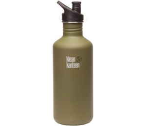Klean Kanteen Classic 1182ml Water Bottle with Sport Cap (Green Fatigue) (Green Fatigue)