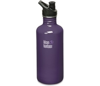 Klean Kanteen Classic 1182ml Water Bottle with Sport Cap (Violet Storm) (Violet Storm)