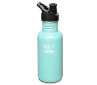 Klean Kanteen Classic 532ml Water Bottle with Sport Cap (Aqua Sky) (Aqua Sky)